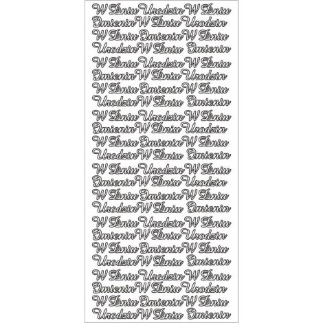 Naklejka Ażurowa "W dniu Urodzin" - Srebrna